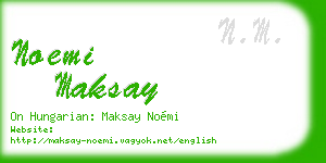 noemi maksay business card
