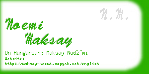 noemi maksay business card